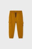 Дитячі спортивні штани Mayoral joggery cargo колір помаранчевий однотонні