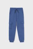Дитячі спортивні штани Mayoral cargo однотонні колір блакитний