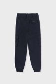 Дитячі штани Mayoral cargo колір синій однотонні