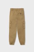 Дитячі штани Mayoral cargo колір бежевий однотонні