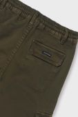 Дитячі штани Mayoral cargo колір зелений однотонні