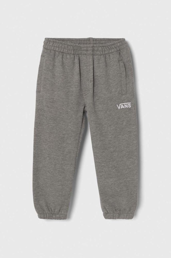 Дитячі бавовняні штани Vans CORE BASIC FLEECE PANT VN000657BLK1 колір сірий однотонні