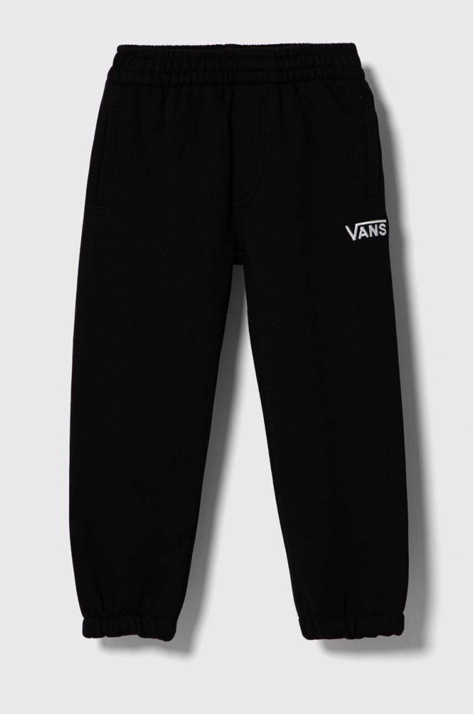 Дитячі бавовняні штани Vans CORE BASIC FLEECE PANT VN000657BLK1 колір чорний однотонні