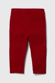 Дитячі штани United Colors of Benetton колір червоний однотонні