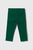 Дитячі штани United Colors of Benetton колір зелений однотонні