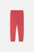 Дитячі бавовняні штани Coccodrillo колір бордовий однотонні (3495632)