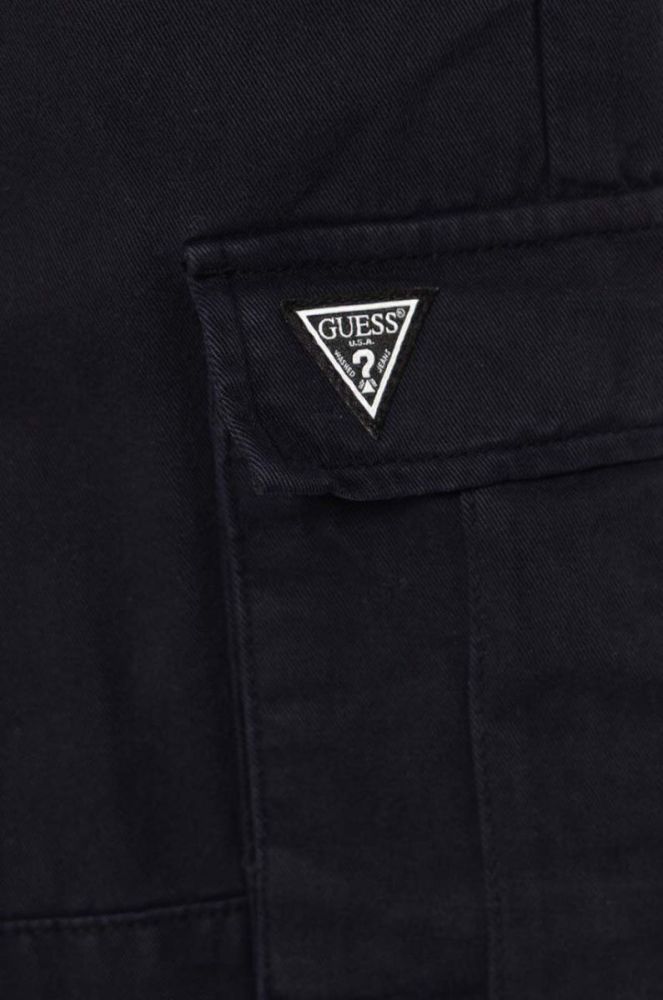Дитячі бавовняні штани Guess колір синій однотонні (3558448) фото 3