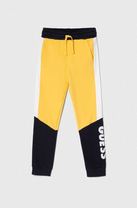 Дитячі бавовняні штани Guess колір синій візерунок (3524019)