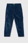 Дитячі вельветові штани United Colors of Benetton однотонні колір блакитний (3651398) Дитячі вельветові штани United Colors of Benetton однотонні колір блакитний (3651398)