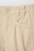Дитячі вельветові штани United Colors of Benetton колір бежевий однотонні (3651416)