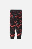 Дитячі бавовняні штани Coccodrillo колір чорний візерунок (3642168)