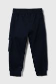 Дитячі бавовняні штани zippy колір синій однотонні