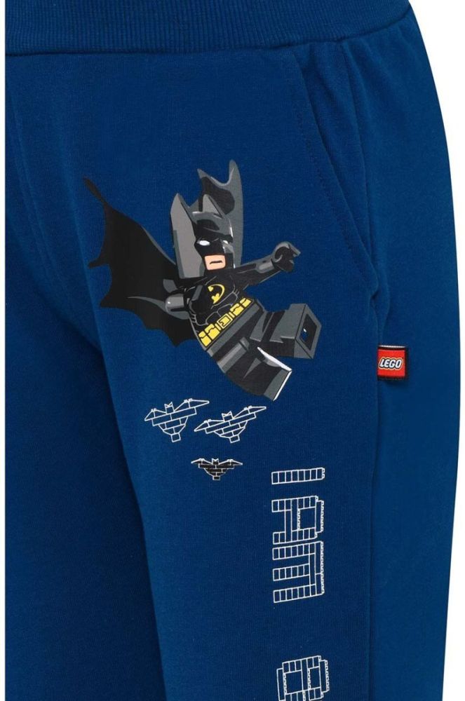 Дитячі бавовняні штани Lego колір синій з принтом (3555021) фото 3