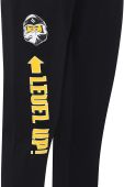 Дитячі бавовняні штани Lego колір чорний з принтом