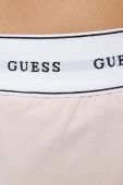Штани лаунж Guess колір рожевий однотонні