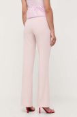 Штани Guess жіночі колір рожевий пряме висока посадка (3369972)