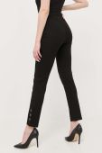 Штани Guess жіночі колір чорний пряме висока посадка (3319911)