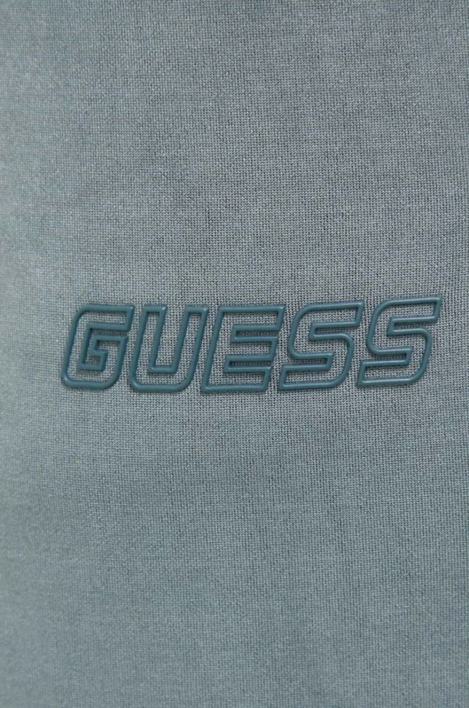 Спортивні штани Guess колір зелений однотонні (3463231) фото 4