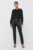 Штани Pinko жіночі колір чорний пряме висока посадка (3534277)