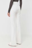 Штани Pinko жіночі колір білий кльош висока посадка