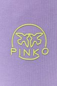 Бавовняні спортивні штани Pinko колір фіолетовий з аплікацією