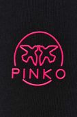 Бавовняні спортивні штани Pinko колір чорний з аплікацією