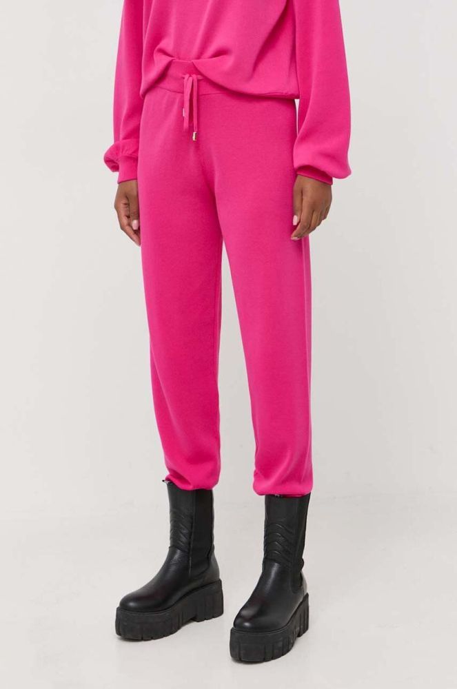 Спортивні штани Pinko колір фіолетовий однотонні
