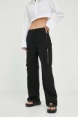 Штани Herskind Tilly жіночі колір чорний широкі висока посадка
