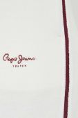 Бавовняні спортивні штани Pepe Jeans Bibi колір білий з аплікацією