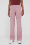 Штани Pepe Jeans жіночі колір рожевий меланж