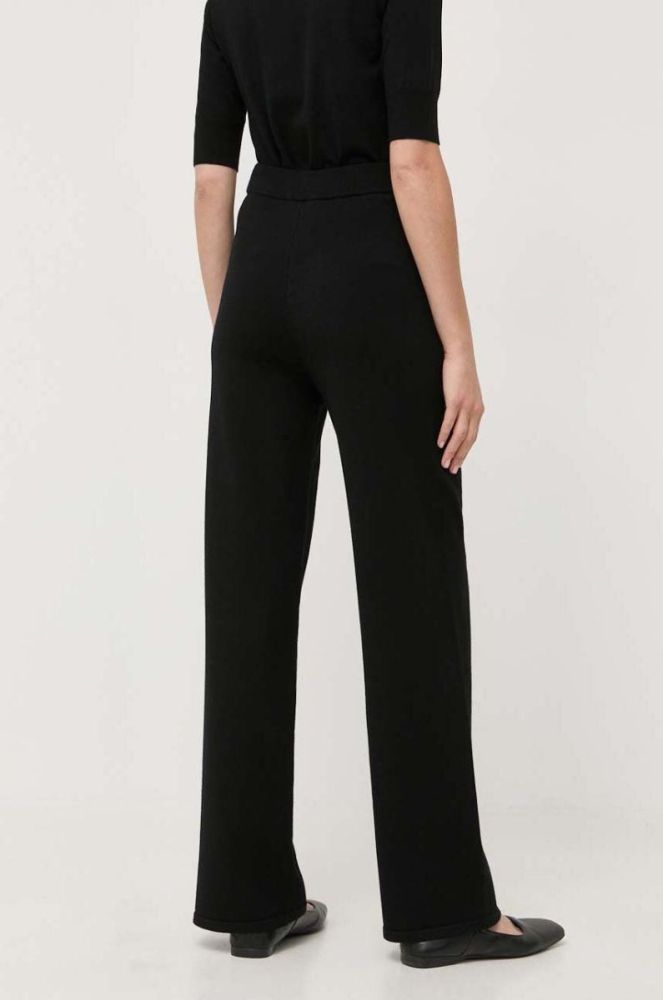 Штани Max Mara Leisure жіночі колір чорний пряме висока посадка (3410059) фото 3