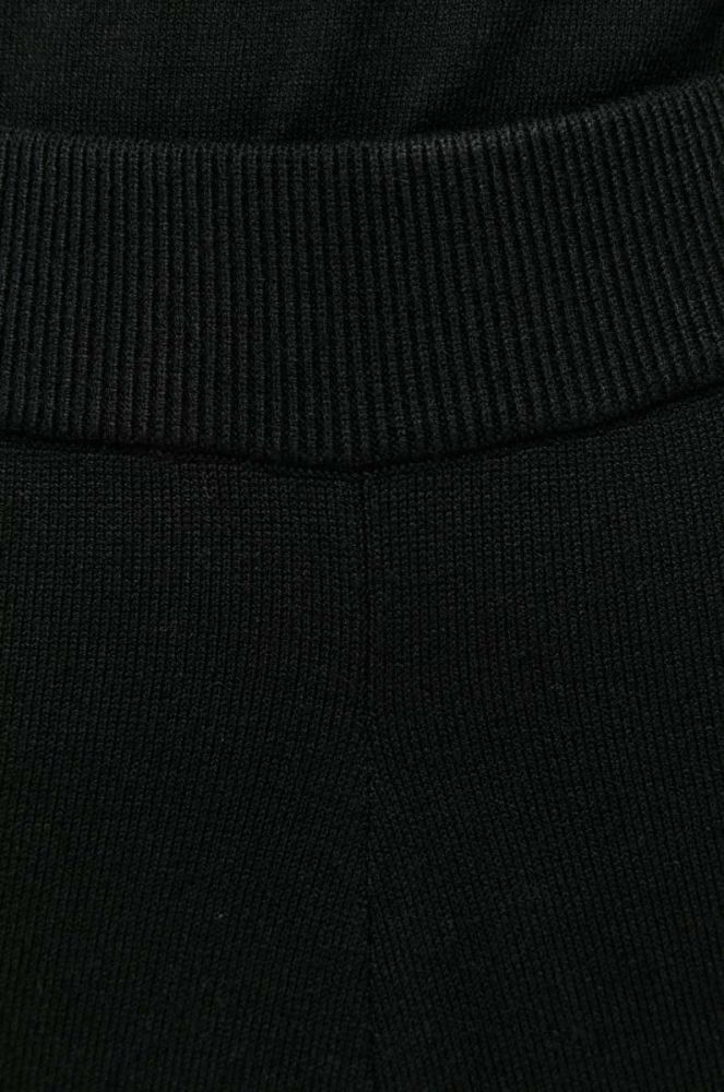 Штани Max Mara Leisure жіночі колір чорний пряме висока посадка (3410059) фото 5