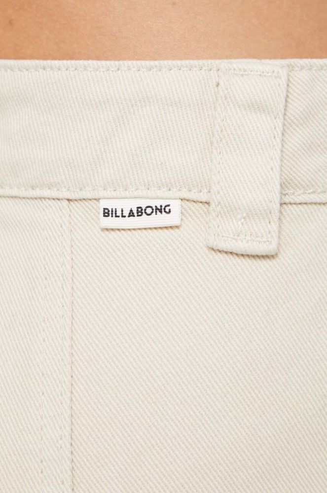 Штани Billabong жіночі колір бежевий пряме висока посадка (3639070) фото 4