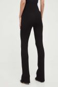 Штани Patrizia Pepe жіночі колір чорний кльош висока посадка (3430780)