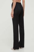 Штани Patrizia Pepe жіночі колір чорний пряме висока посадка (3383953)