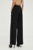 Штани Patrizia Pepe жіночі колір чорний широке висока посадка (3425684)