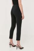 Штани Patrizia Pepe жіночі колір чорний пряме середня посадка