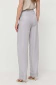 Штани Patrizia Pepe жіночі колір сірий пряме висока посадка