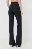 Штани Elisabetta Franchi жіночі колір чорний широке висока посадка