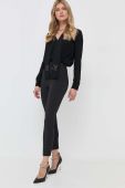 Штани Elisabetta Franchi жіночі колір чорний облягаюче висока посадка (3394839)