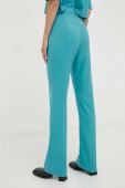 Штани Gestuz Caisa жіночі колір зелений кльош висока посадка