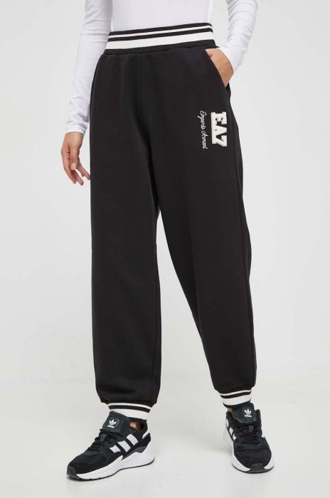 Спортивні штани EA7 Emporio Armani колір чорний з аплікацією (3610383)