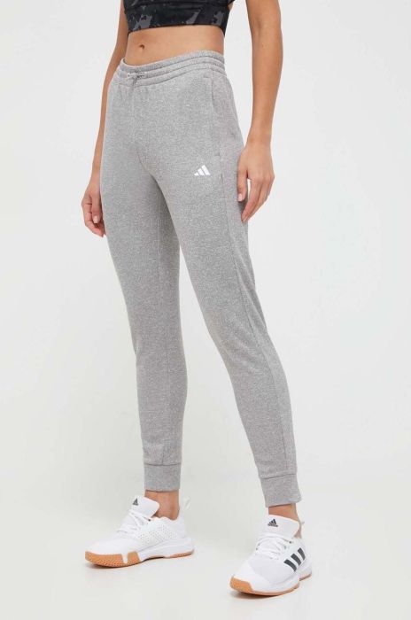 Штани для тренувань adidas Performance Game and Go колір сірий меланж (3513449)
