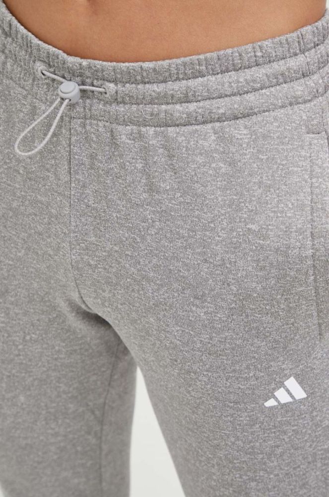 Штани для тренувань adidas Performance Game and Go колір сірий меланж (3513449) фото 4