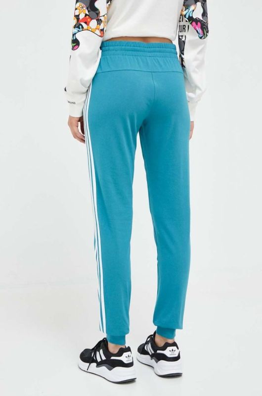 Спортивні штани adidas колір бірюзовий з аплікацією фото 2