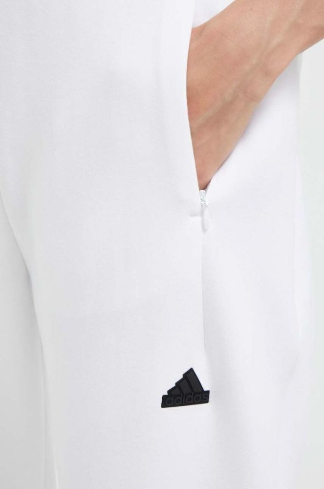 Спортивні штани adidas Z.N.E колір білий однотонні фото 4