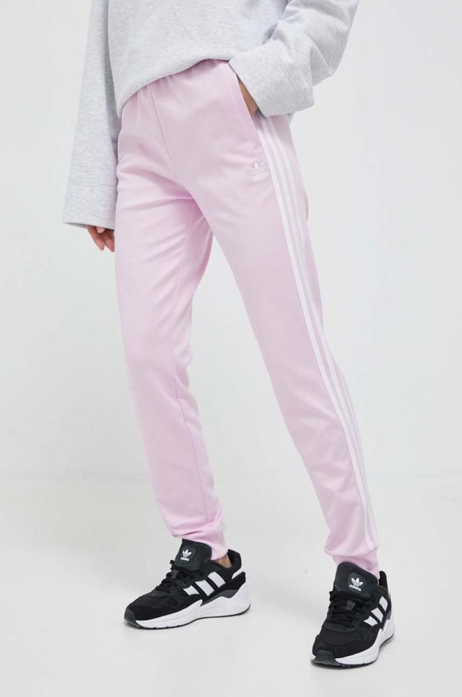 Спортивні штани adidas Originals колір рожевий з аплікацією (3316643)