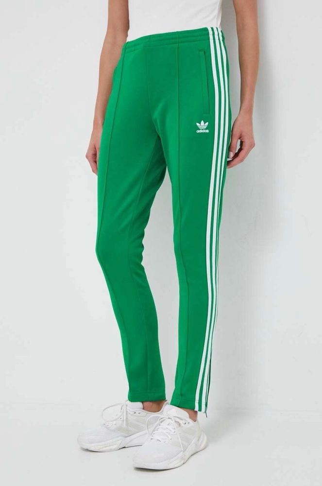 Спортивні штани adidas Originals колір зелений з аплікацією (3360336)