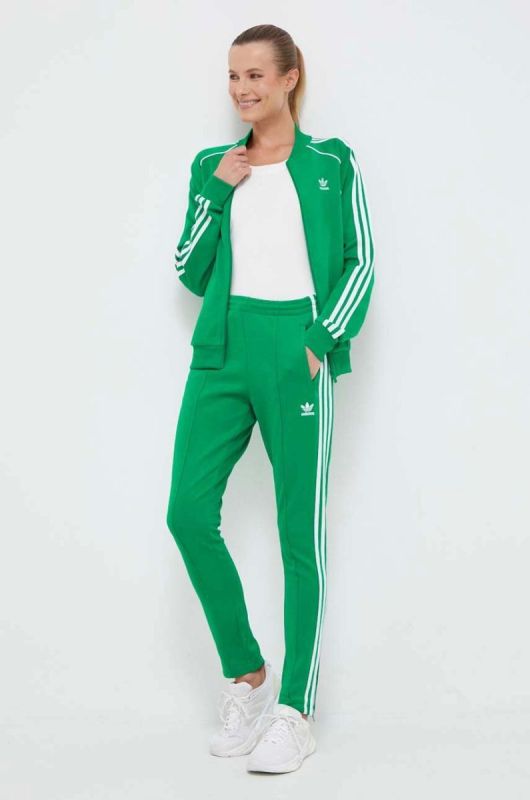Спортивні штани adidas Originals колір зелений з аплікацією (3360336) фото 2