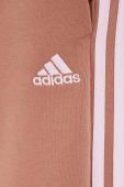 Спортивні штани adidas колір бежевий з аплікацією
